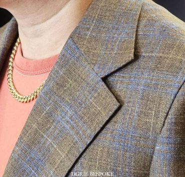 ตัดสูทวินเทจ ลายตารางสีน้ำตาล DGRIE Classic Notch Lapel Single Breasted 14 ตัดสูทวินเทจ ลายตารางสีน้ำตาล DGRIE Classic Notch Lapel Single Breasted