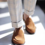 รองเท้าโลฟเฟอร์ DGRIE Snuff Suede Tassel-Less Loafers