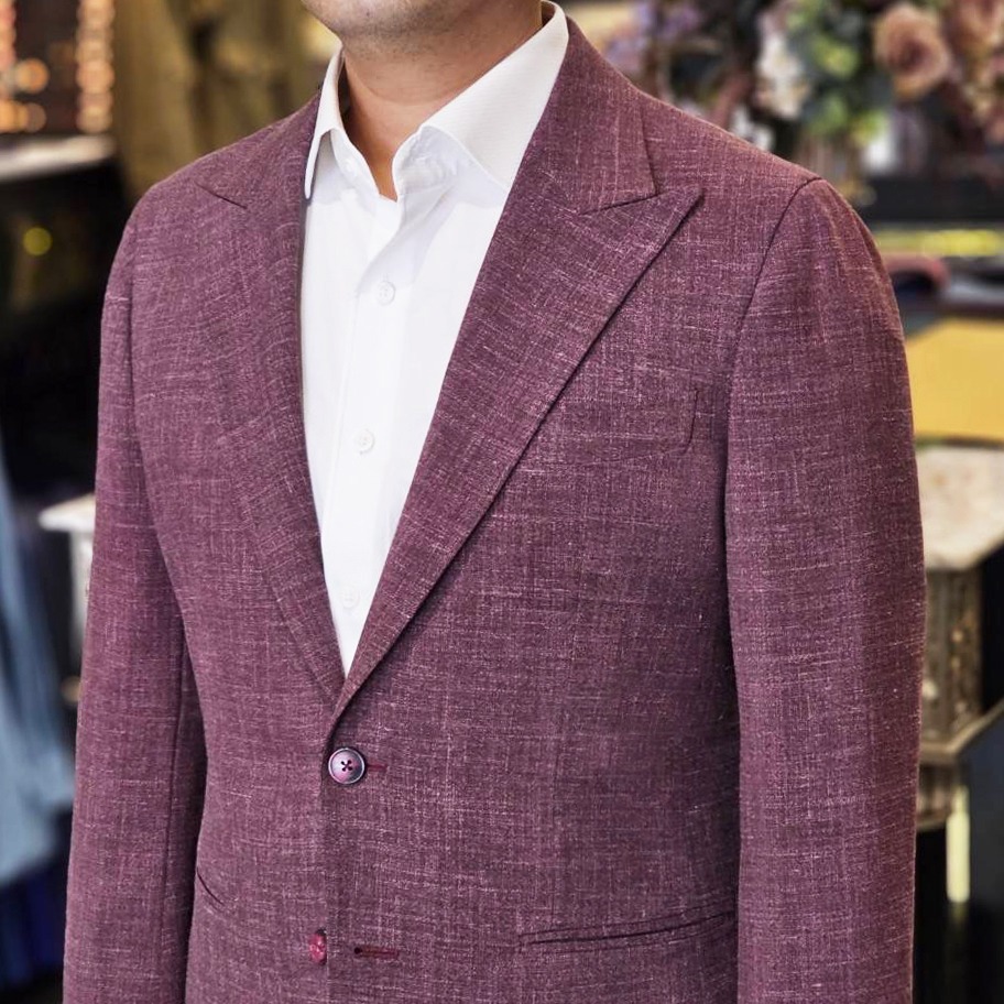 ร้านตัดสูท DGRIE Wool Linen Red Blazer