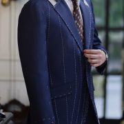 ตัดสูทหางม้า FITTING PINSTRIPE NAVY BLUE SUIT