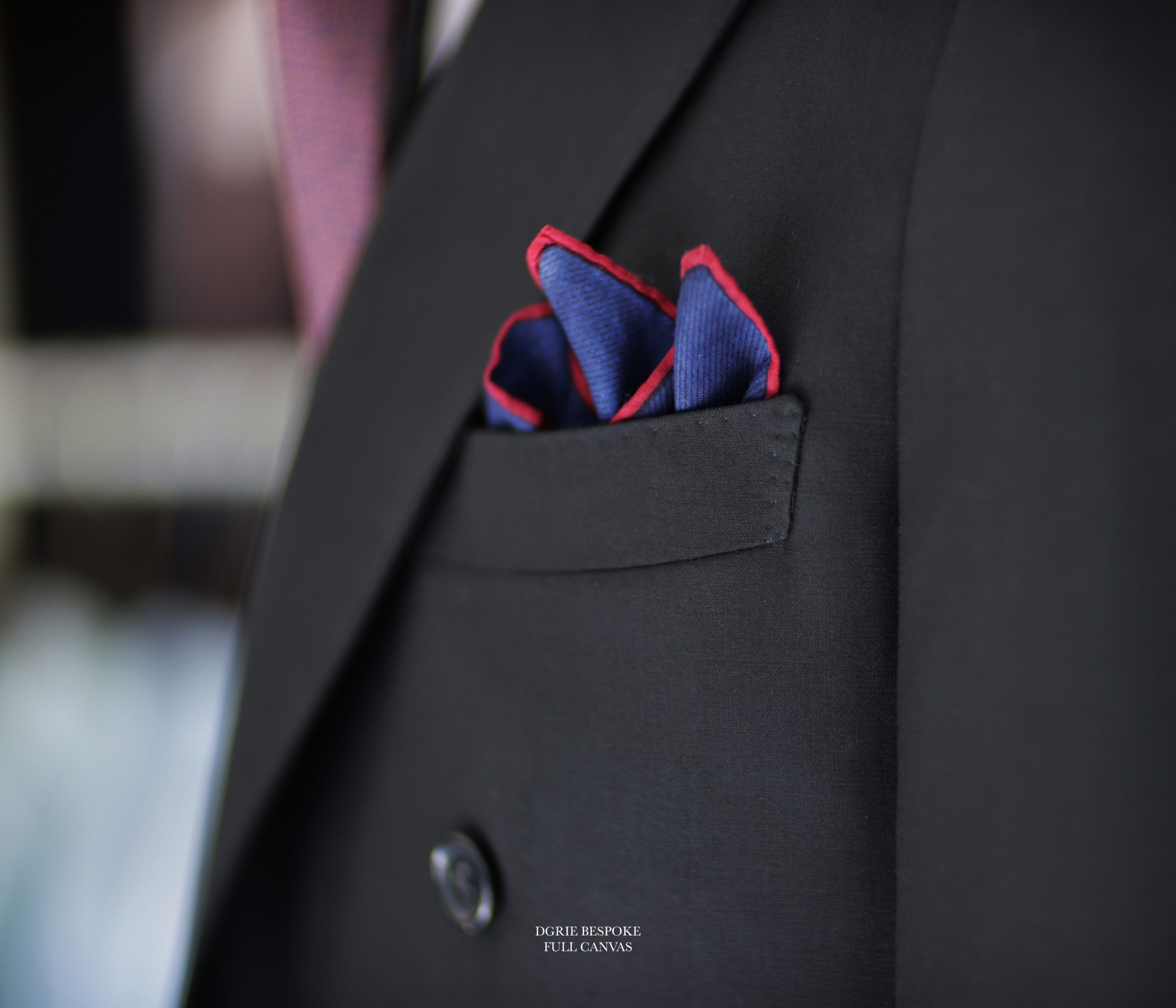 ตัดสูทหางม้าสีดำ Full Canvas DB Super Black Suit