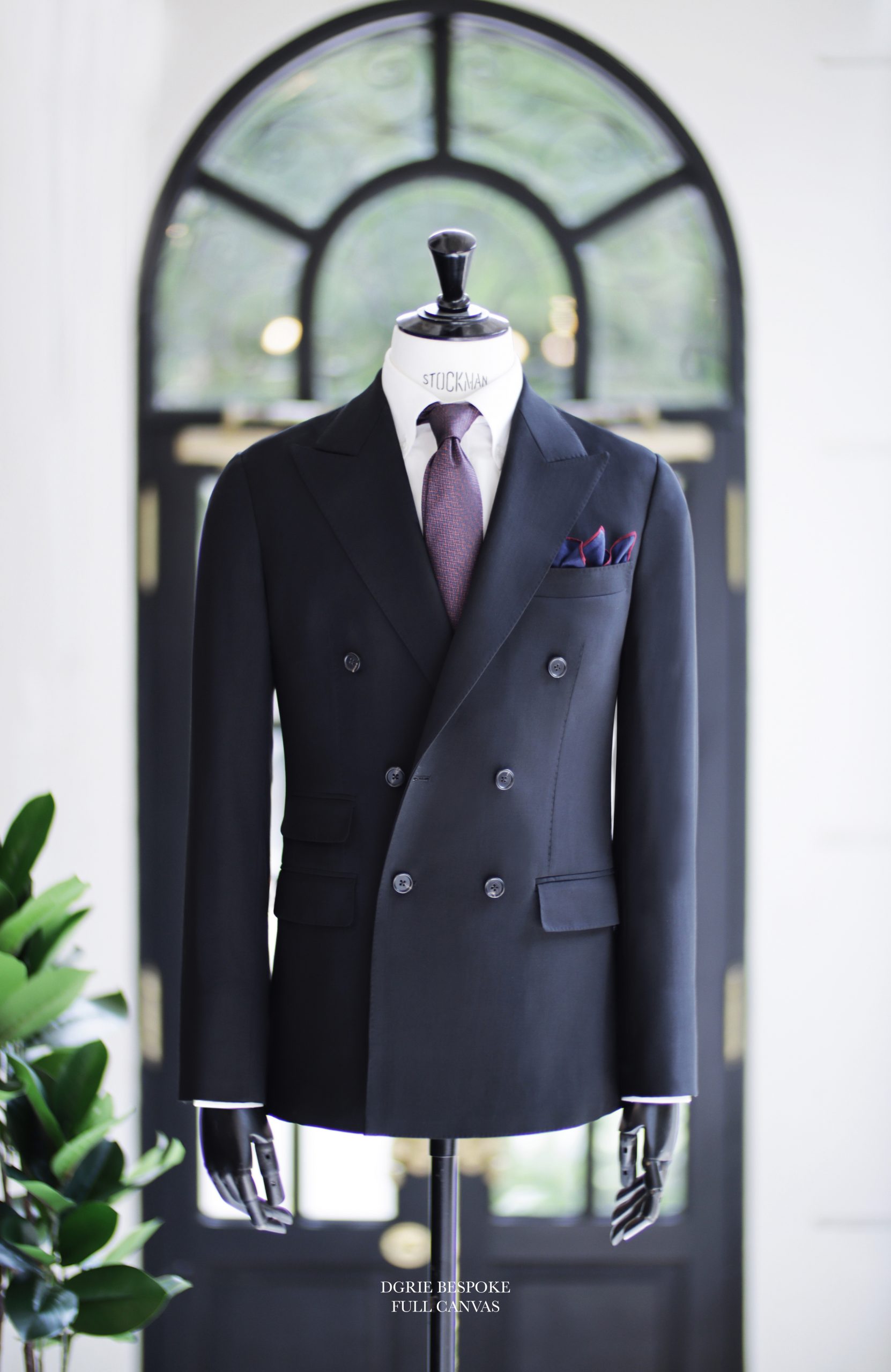 ตัดสูทหางม้าสีดำ Full Canvas DB Super Black Suit