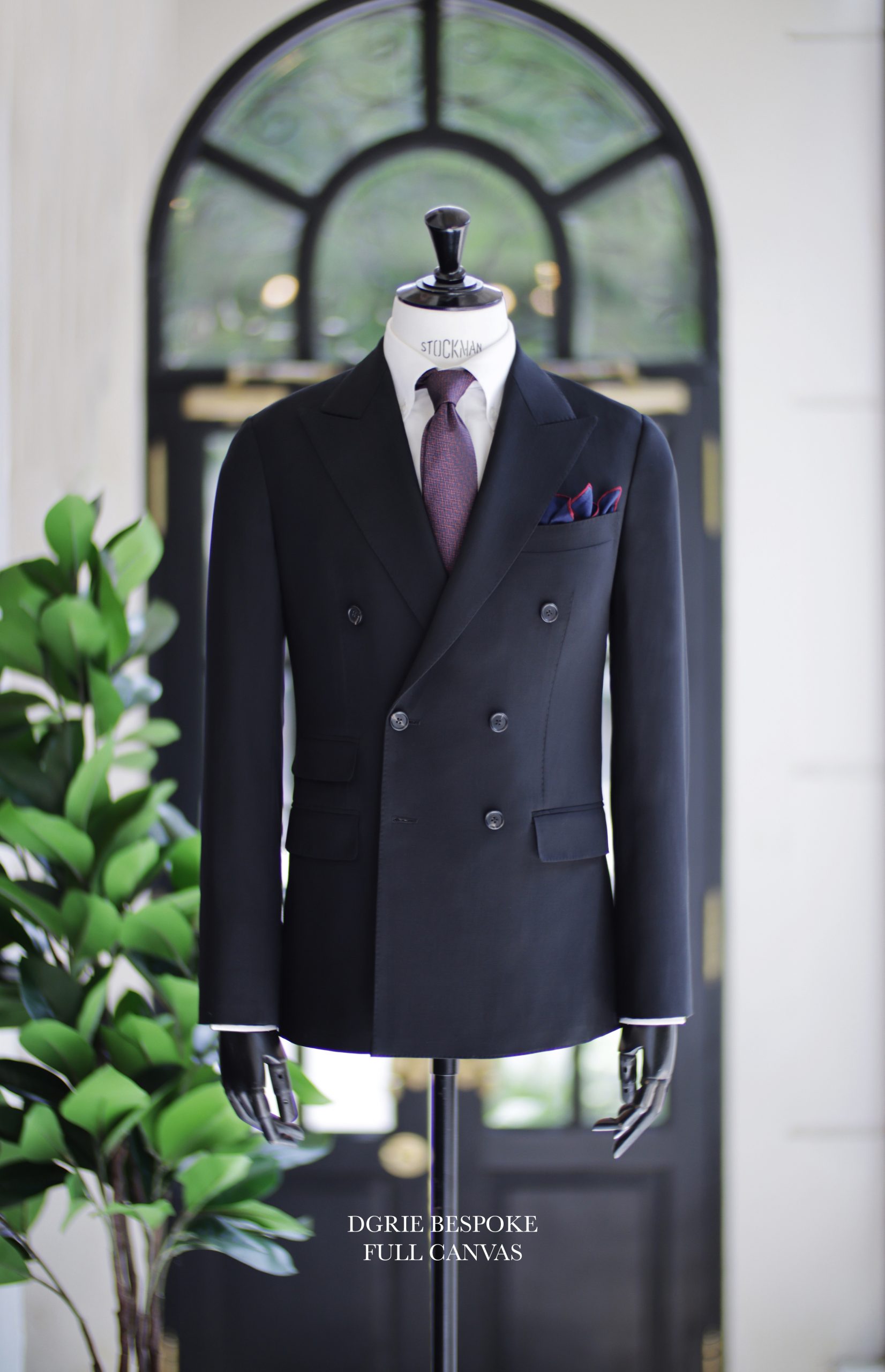 ตัดสูทหางม้าสีดำ Full Canvas DB Super Black Suit