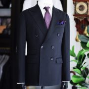 ตัดสูทหางม้าสีดำ Full Canvas DB Super Black Suit