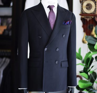 ตัดสูทหางม้าสีดำ Full Canvas DB Super Black Suit
