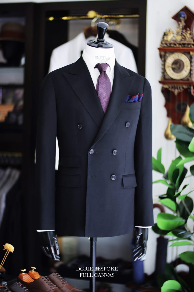 ตัดสูทหางม้าสีดำ Full Canvas DB Super Black Suit 15 ตัดสูทหางม้าสีดำ Full Canvas DB Super Black Suit