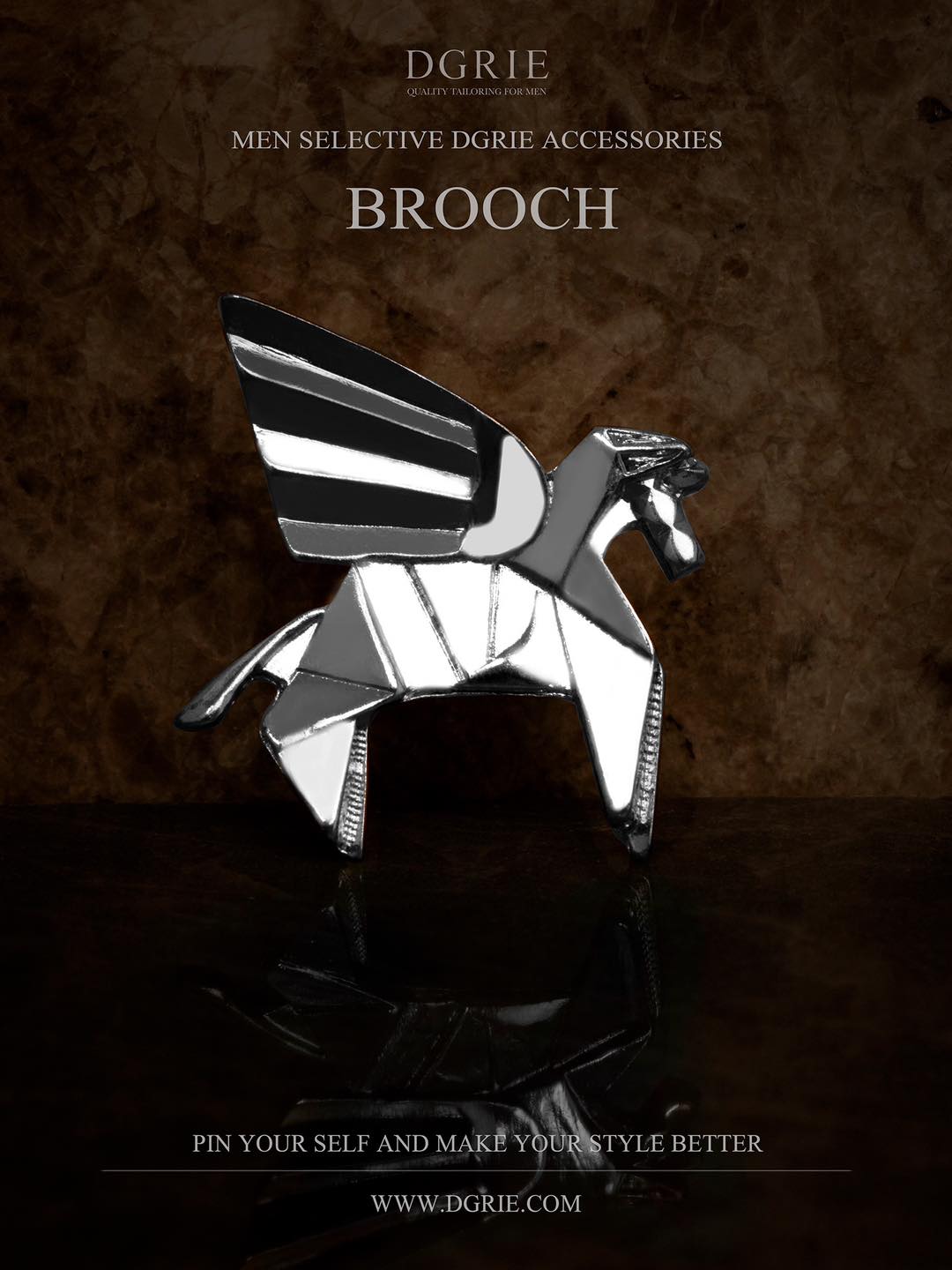 เข็มกลัดม้าเพกาซัส Gold & Silver Pegasus Brooch