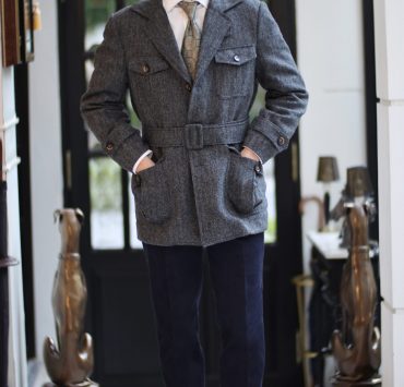 เสื้อซาฟารีกันหนาว Winter Military Harris Tweed Safari Coat