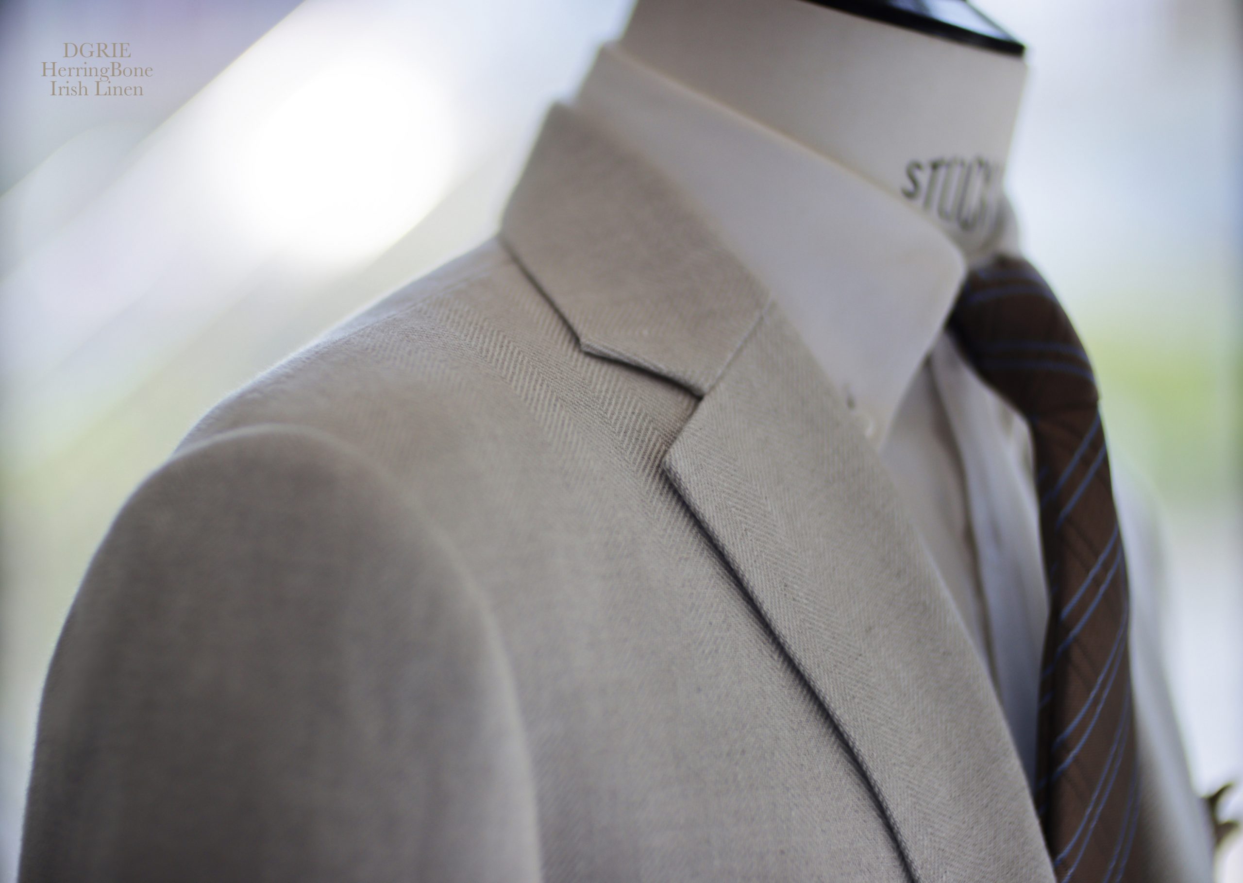 ตัดสูทลินินสีครีม DGRIE Beige Irish Linen Jacket