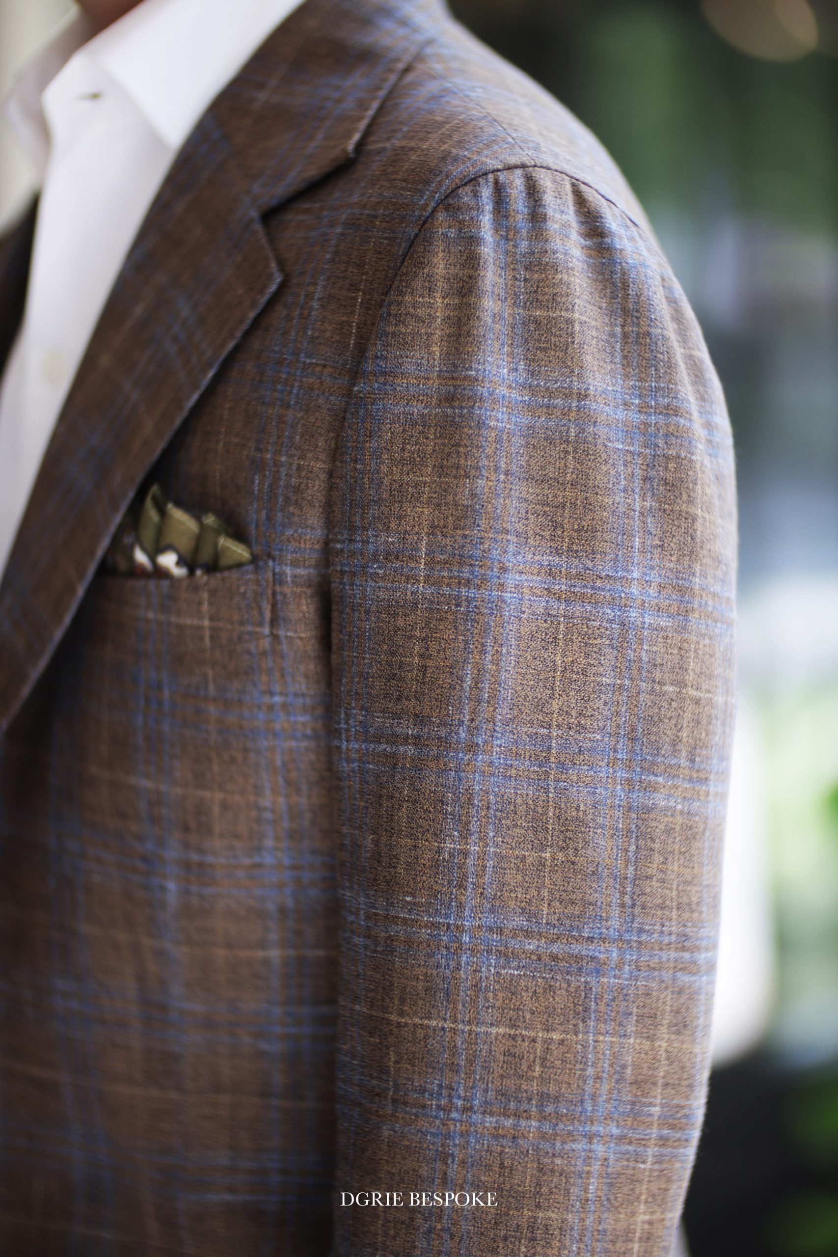 DGRIE ตัดสูทลำลอง ตัดสูท Brown Check Jacket and Pastel Green