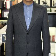 ตัดสูทวินเทจ สีเทา ผ้าอังกฤษ DGRIE Classic HerringBone Suits