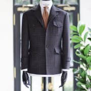 เสื้อซาฟารี วินเทจ DGRIE Custom Red Brown Flannel Safari