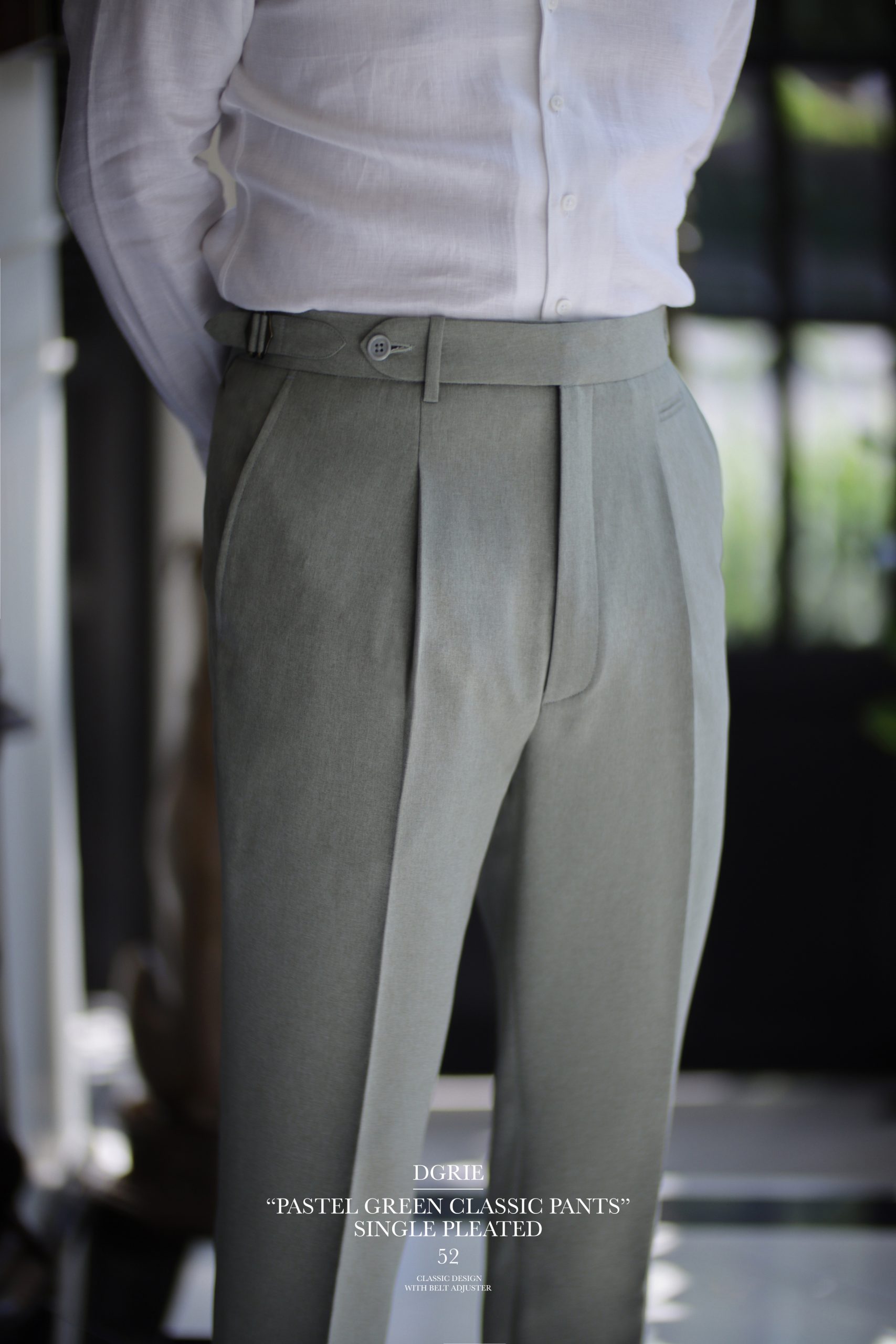 DGRIE PANTS 52 ตัดกางเกงวินเทจ Fade Pastel Green Classic Pants