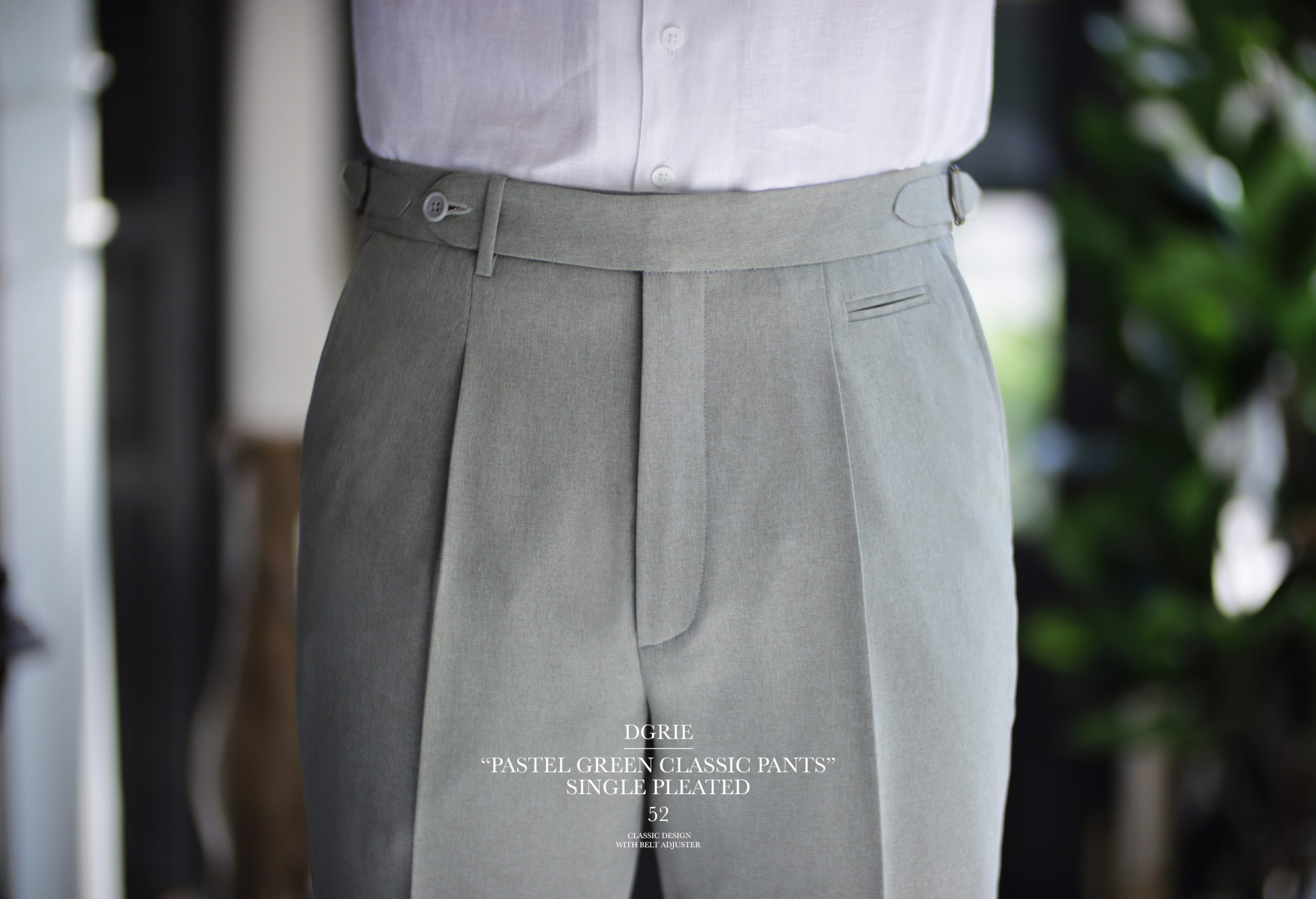 DGRIE PANTS 52 ตัดกางเกงวินเทจ Fade Pastel Green Classic Pants