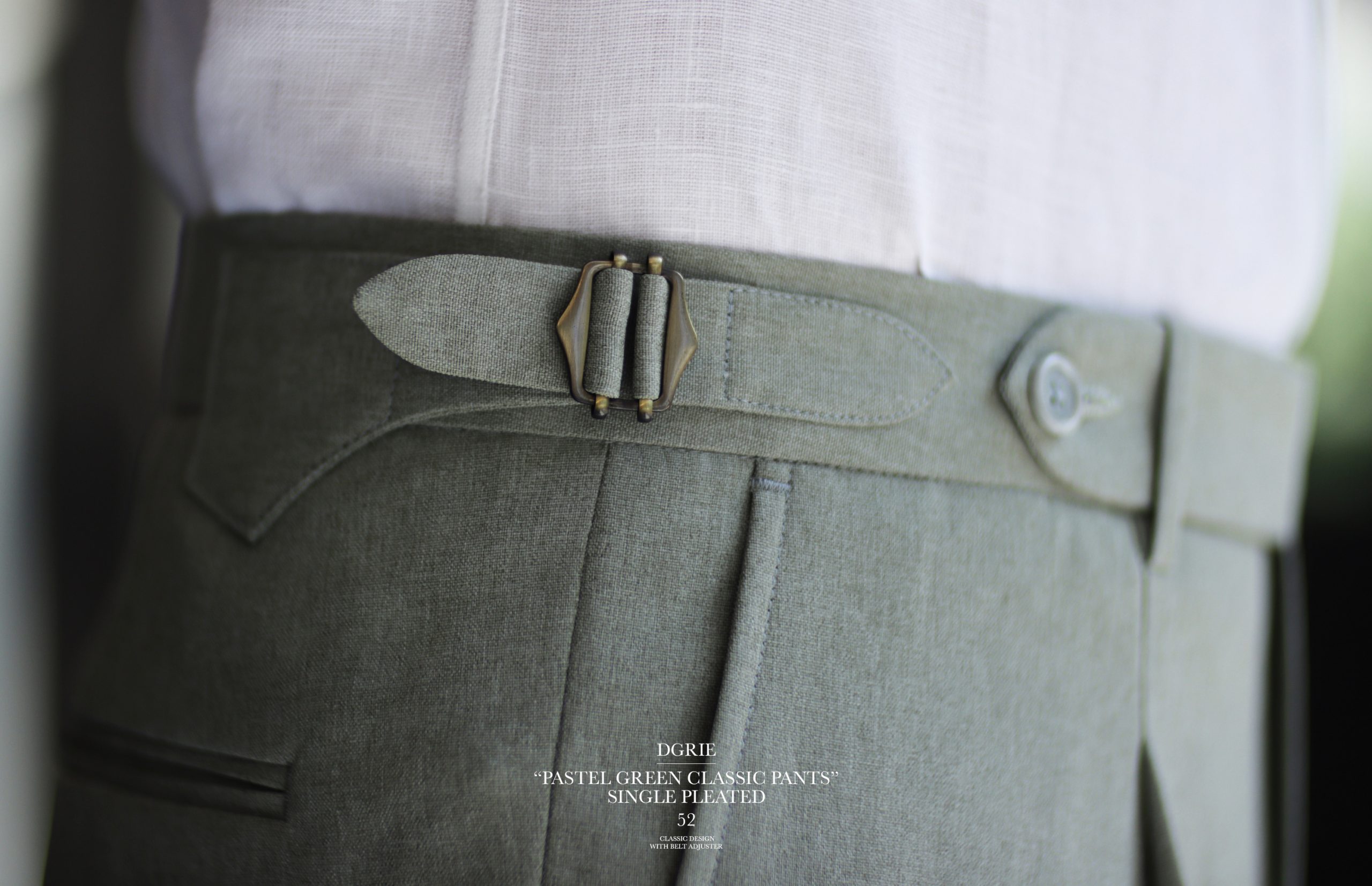 DGRIE PANTS 52 ตัดกางเกงวินเทจ Fade Pastel Green Classic Pants