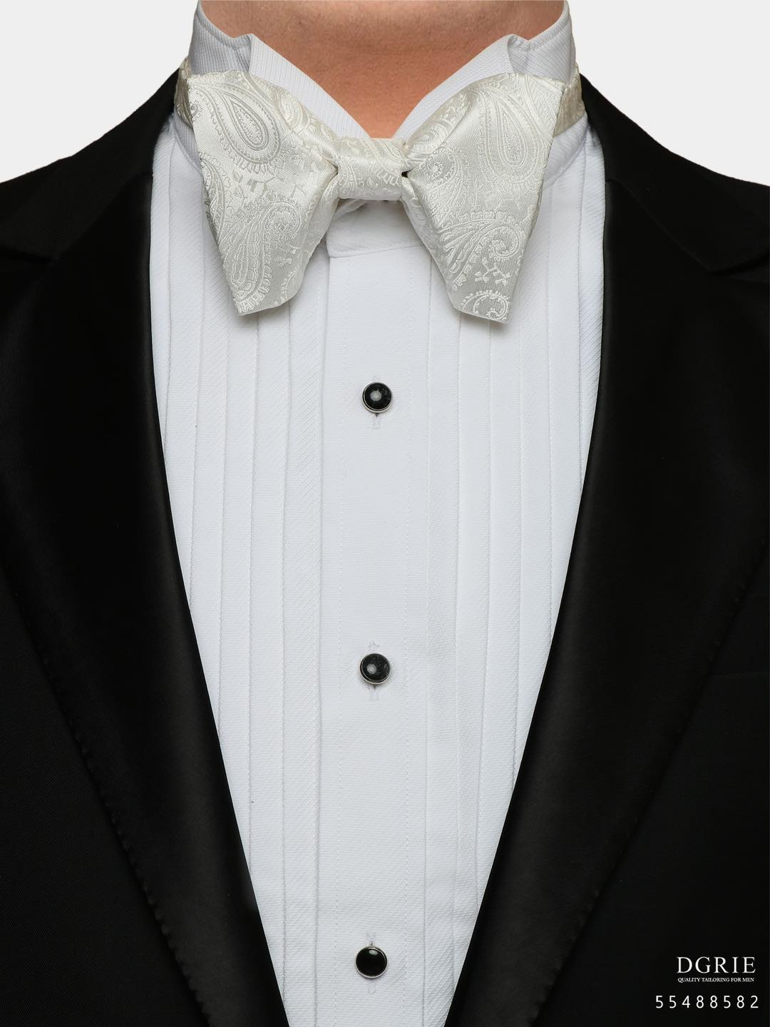 โบว์ไท Imported Luxury Moth Butterfly Silk Bowtie - DGRIE