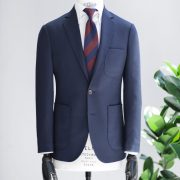 ตัดสูทสีน้ำเงิน แบบลำลอง Navy birdseye Sport Jacket