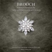 เข็มกลัดติดปกสูท Diamond Flower Sparkle Brooch