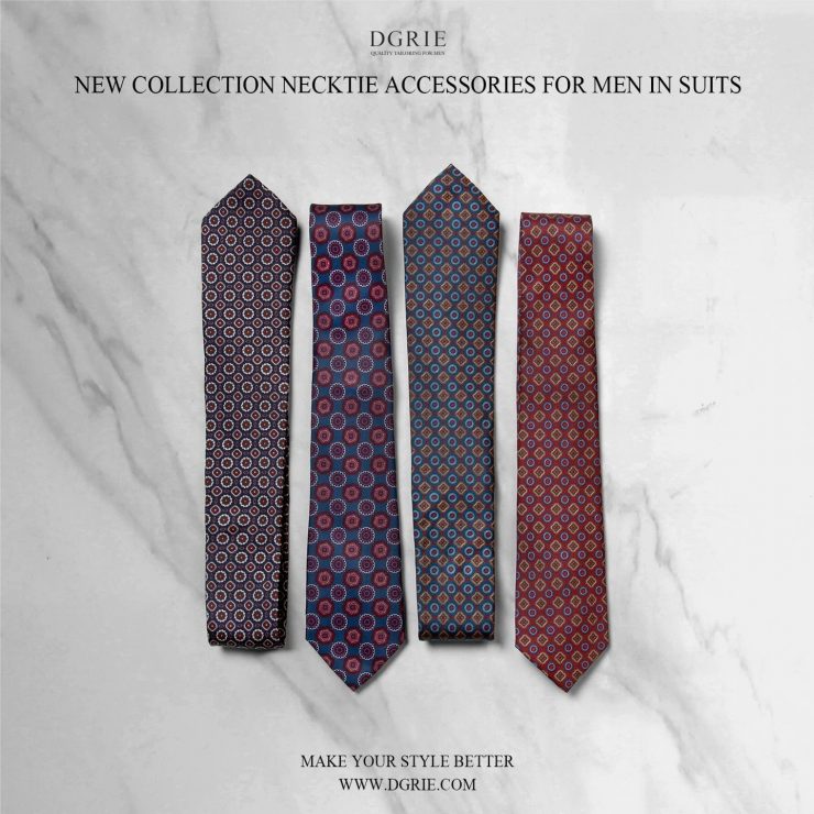 เนคไทวินเทจ High Quality Silk Printed 3 Inch Necktie