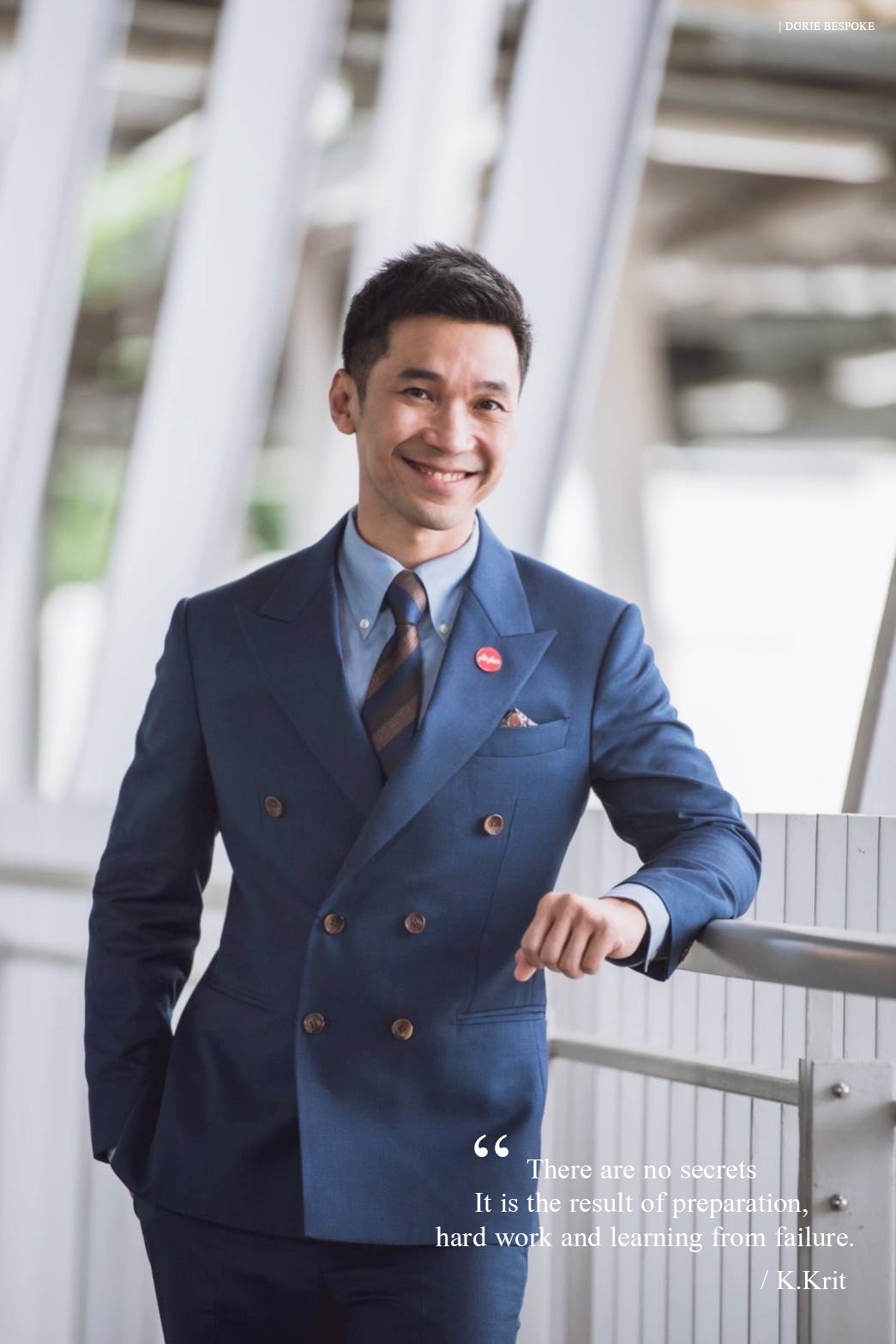 IMG_8875 2 copy DGRIE Navy Double Breasted Suit with Brown Buttons