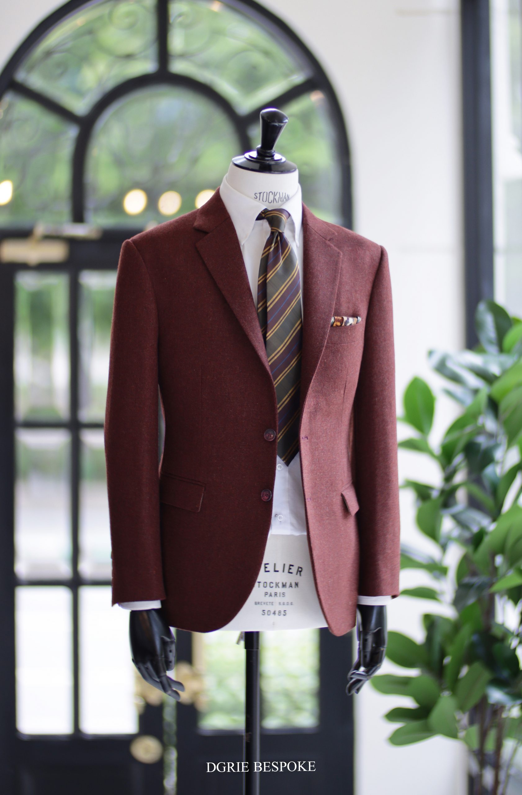ตัดสูท Italy Red Maroon Flannel Sport Pocket Jacket
