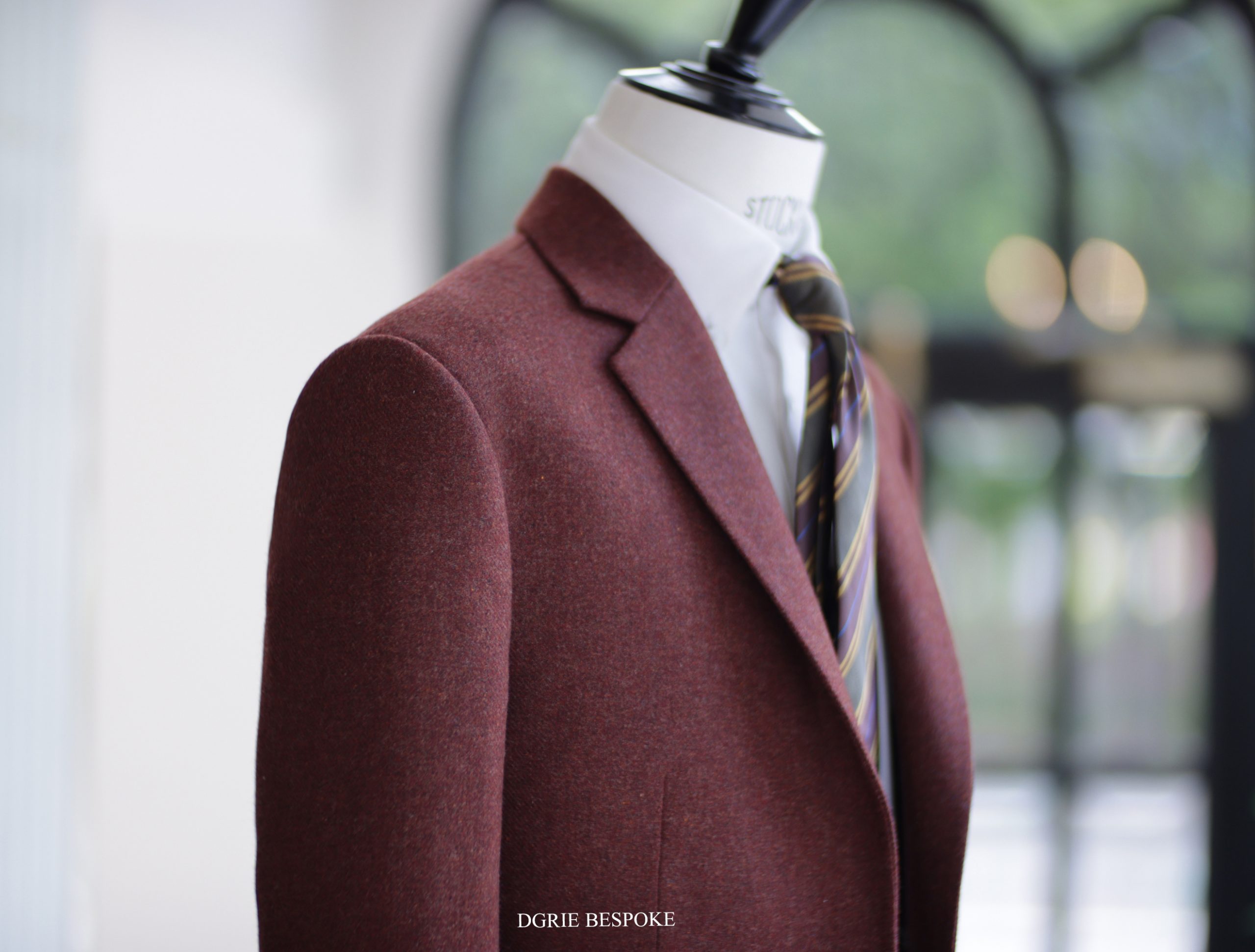 ตัดสูท Italy Red Maroon Flannel Sport Pocket Jacket