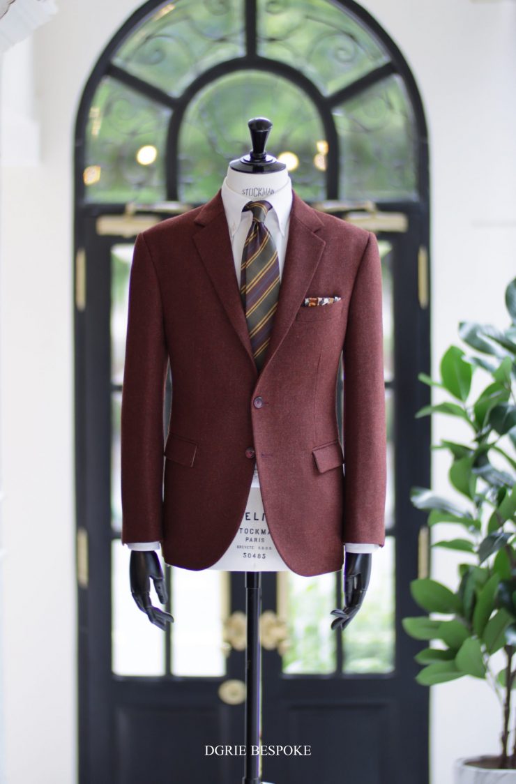 ตัดสูท Italy Red Maroon Flannel Sport Pocket Jacket 25 ตัดสูท Italy Red Maroon Flannel Sport Pocket Jacket