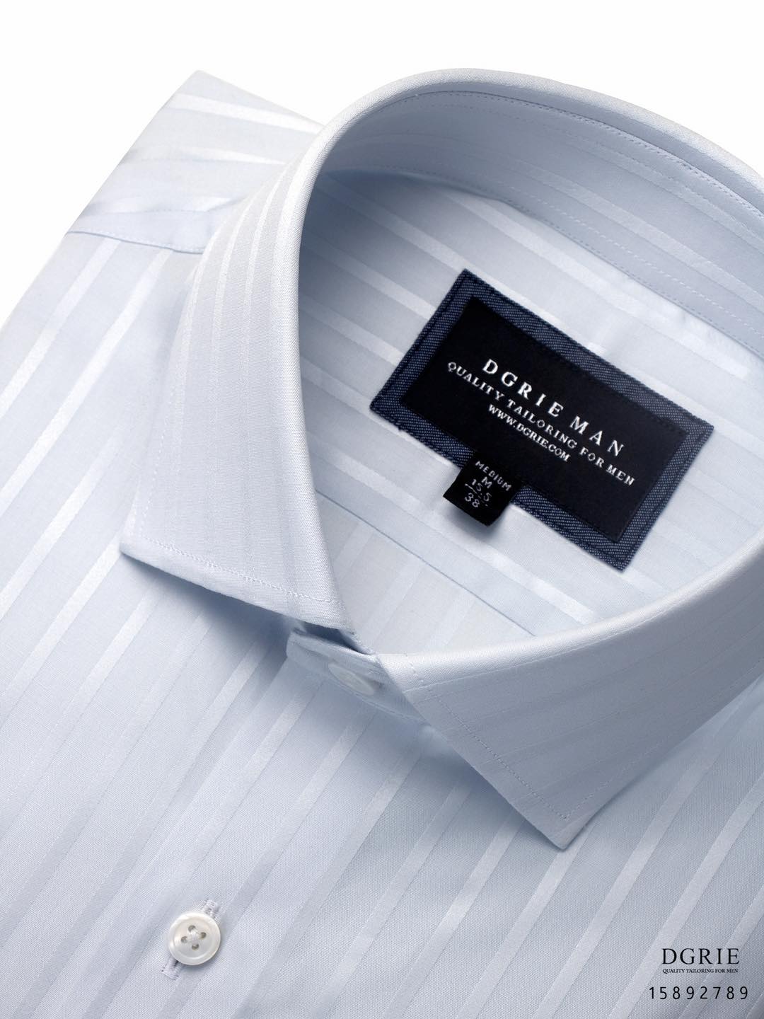 367981549_674441764719067_91741066163971588_n เสื้อเชิ้ตสีขาวลายทาง Light Blue Stripes Spread Cotton Shirt - DGRIE