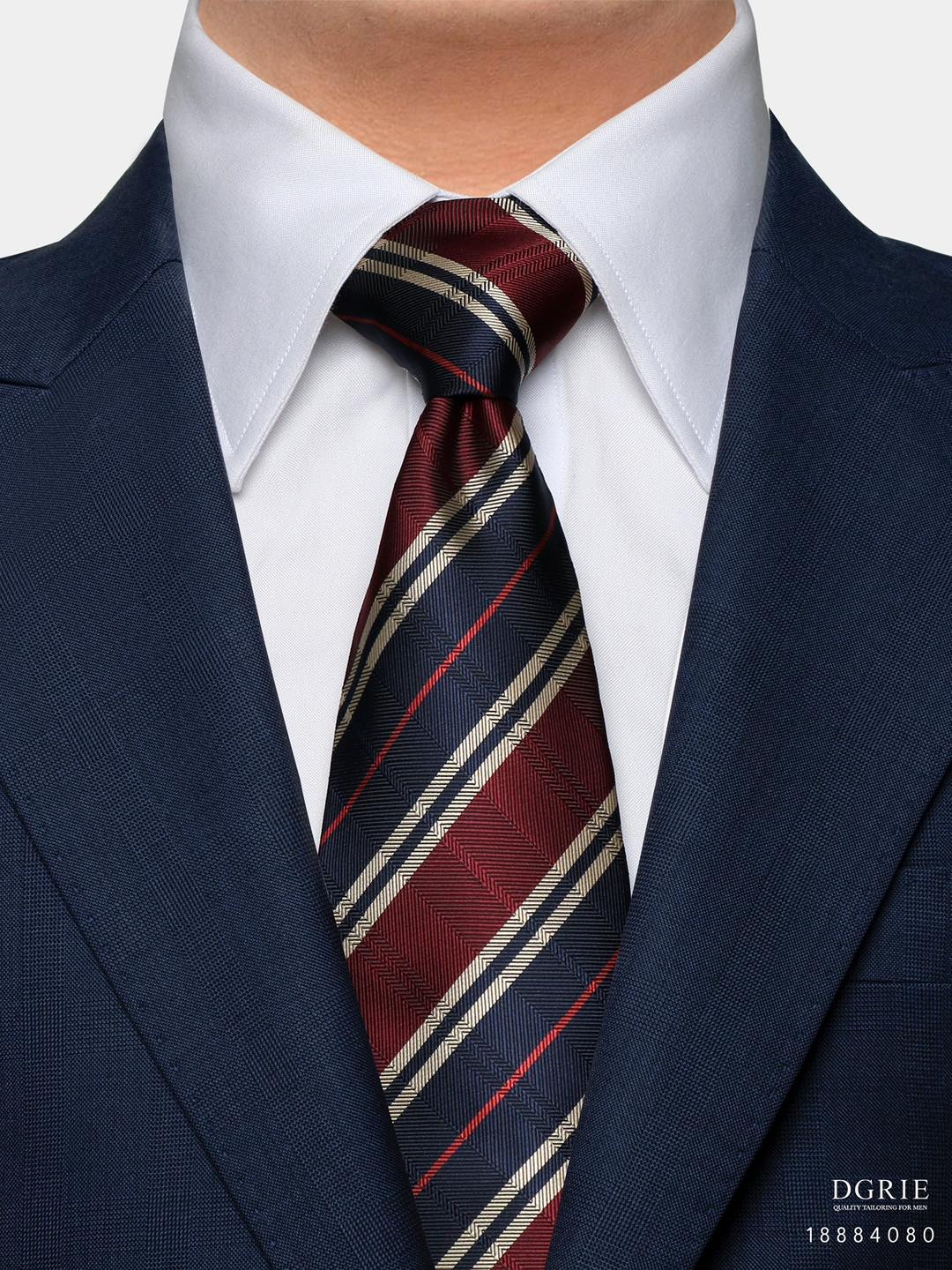 เนคไทลายทาง วินเทจ Multi Stripe 3.5 Inch Classic Necktie