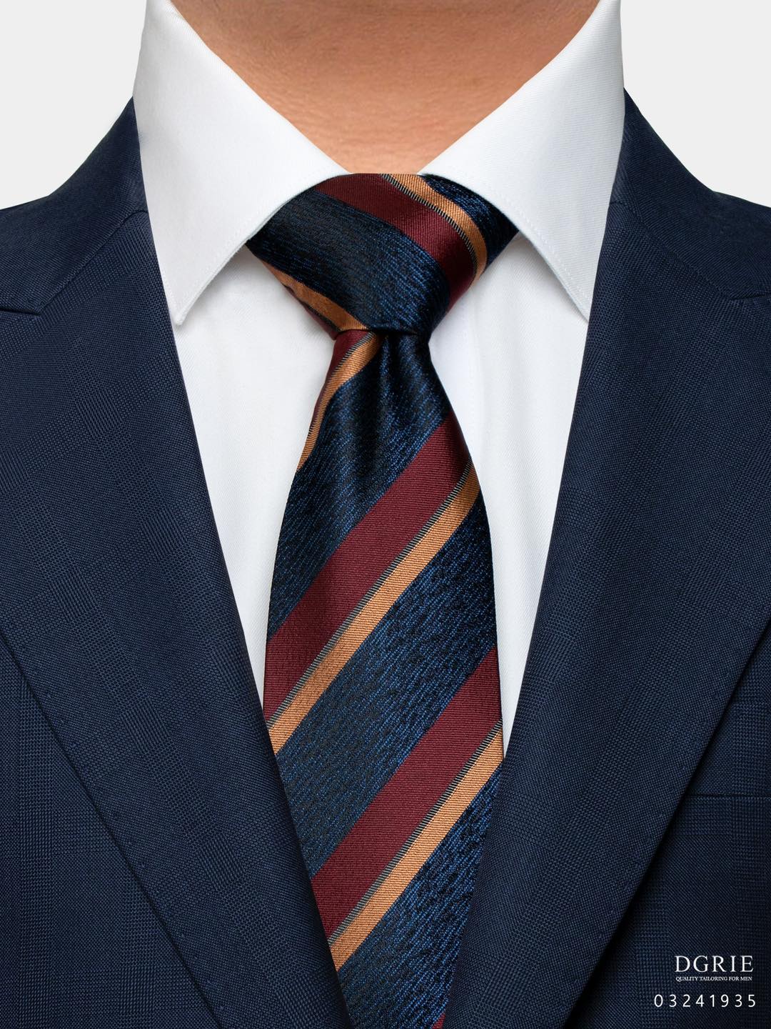 เนคไทลายทาง วินเทจ Multi Stripe 3.5 Inch Classic Necktie