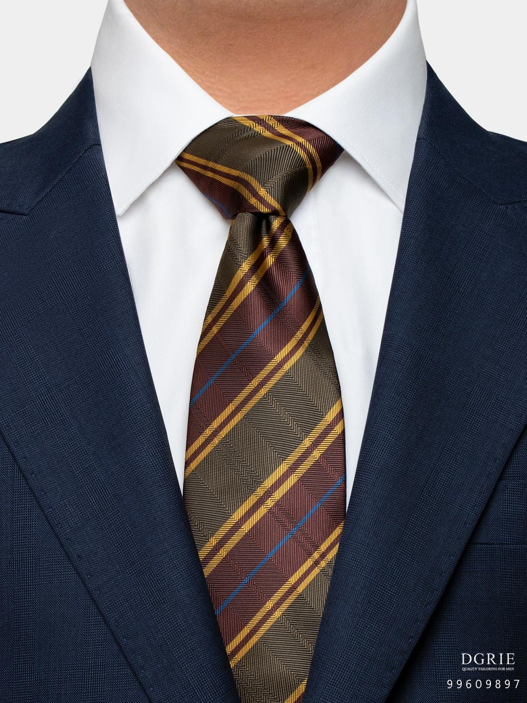 เนคไทลายทาง วินเทจ Multi Stripe 3.5 Inch Classic Necktie