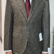 ตัดสูท Fitting 2nd Dark Olive Green Wool Silk Linen Suit
