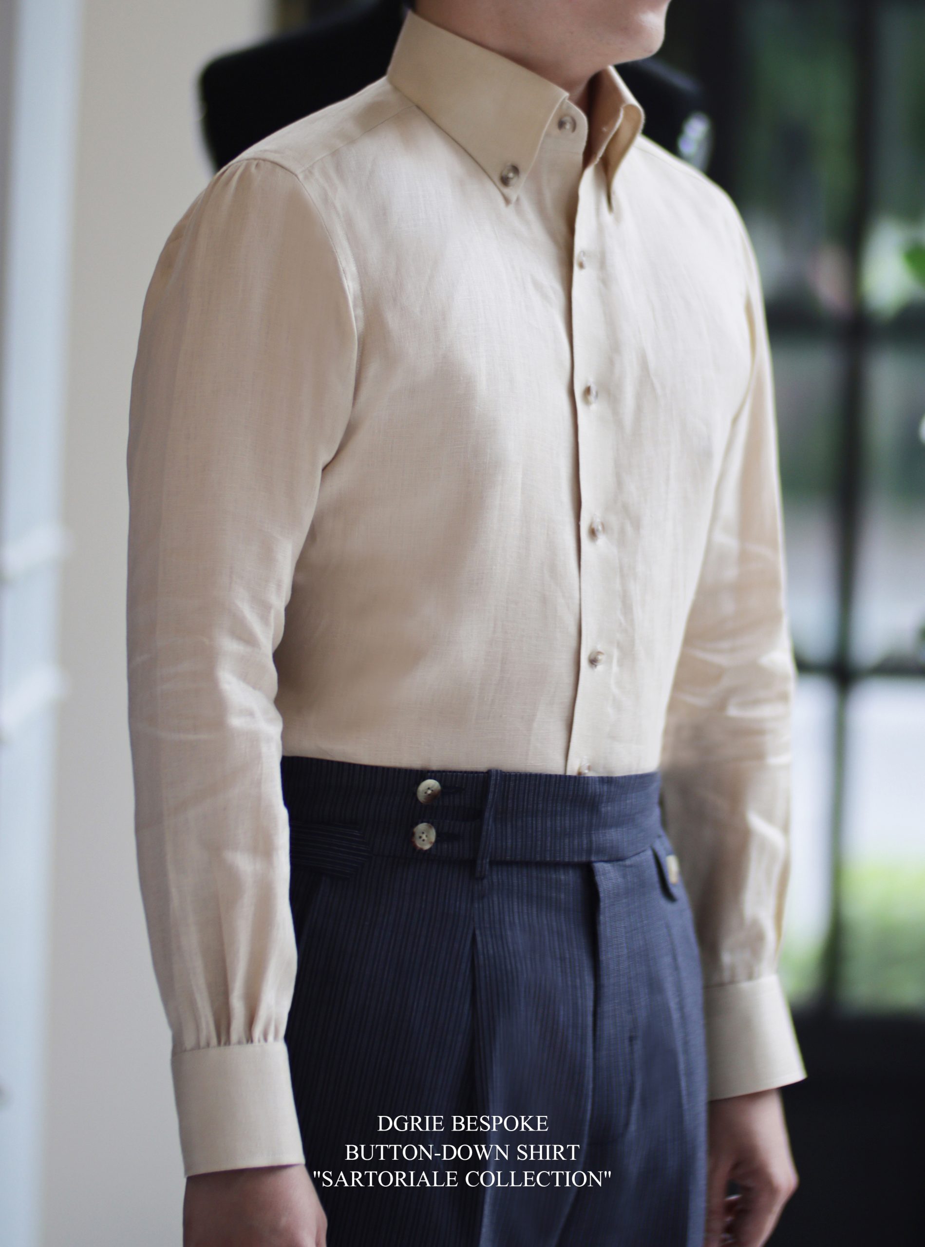 ตัดเชิ้ตลินินวินเทจ DGRIE BUTTON-DOWN SHIRT "SARTORIALE COLLECTION"