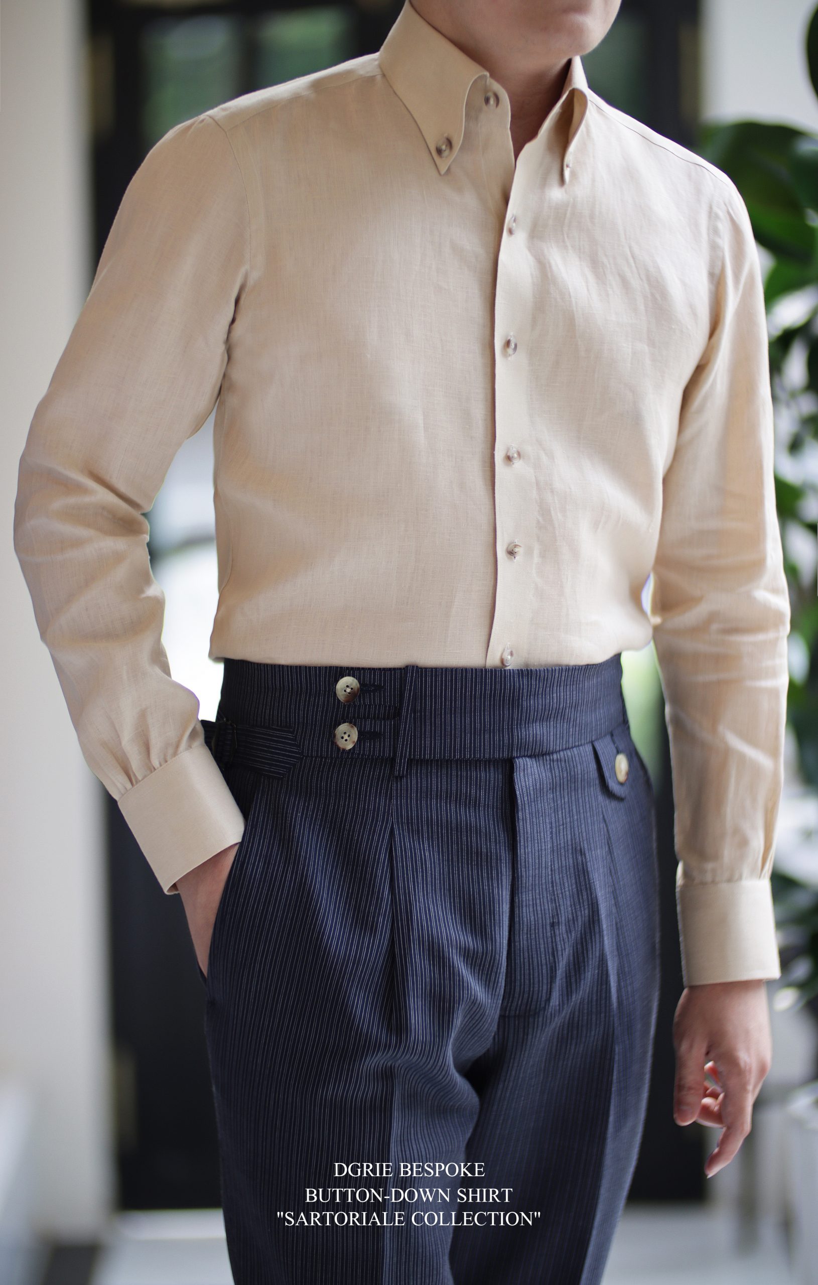 ตัดเชิ้ตลินินวินเทจ DGRIE BUTTON-DOWN SHIRT "SARTORIALE COLLECTION"