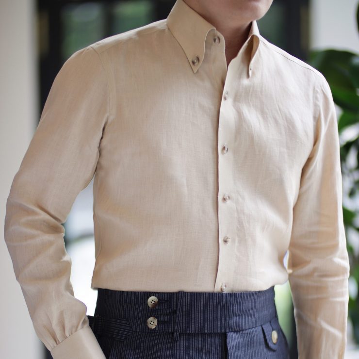 ตัดเชิ้ตลินินวินเทจ DGRIE BUTTON-DOWN SHIRT "SARTORIALE COLLECTION"