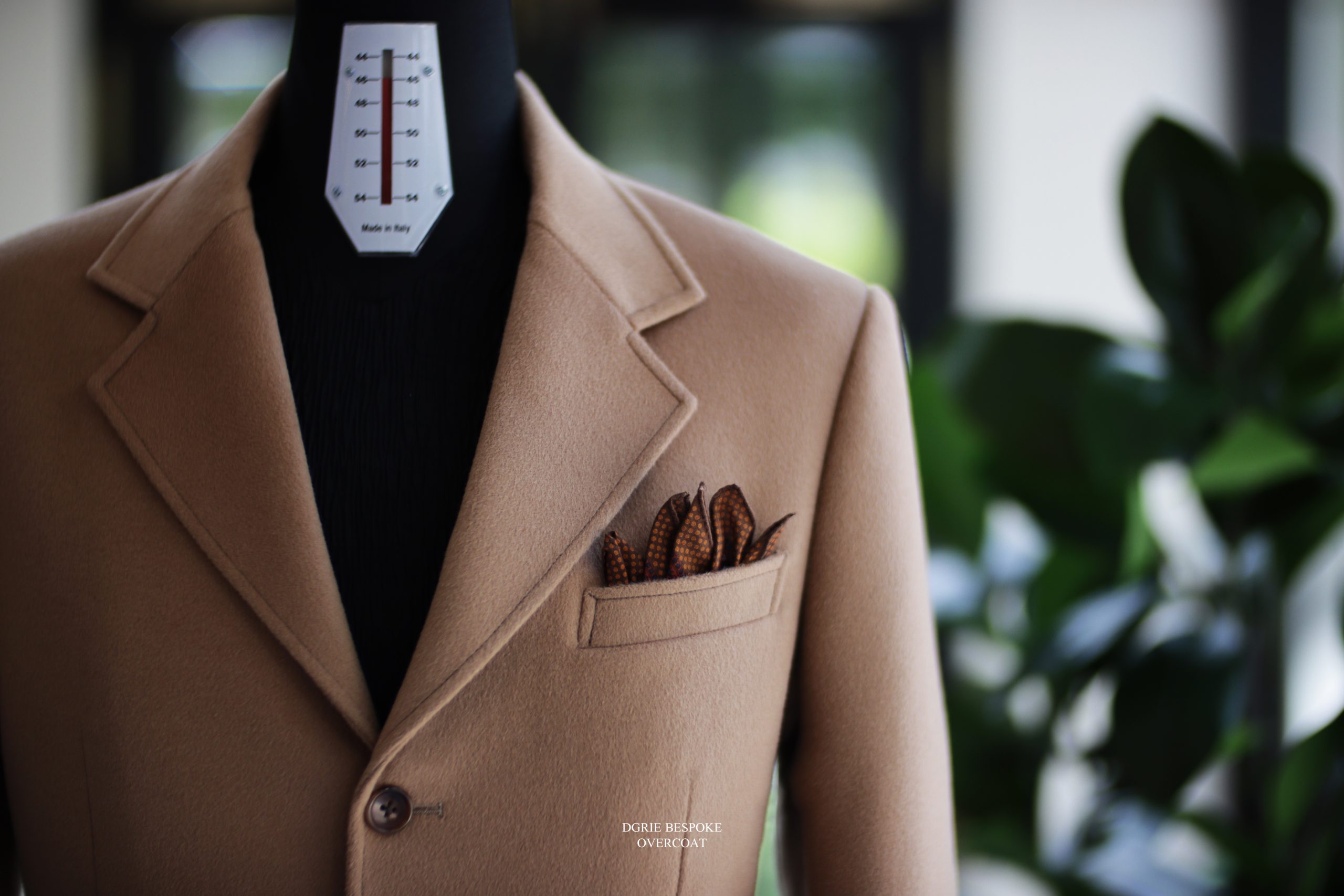 ตัดเสื้อโค้ท สีครีม DGRIE Caramel Overcoat 100% Wool