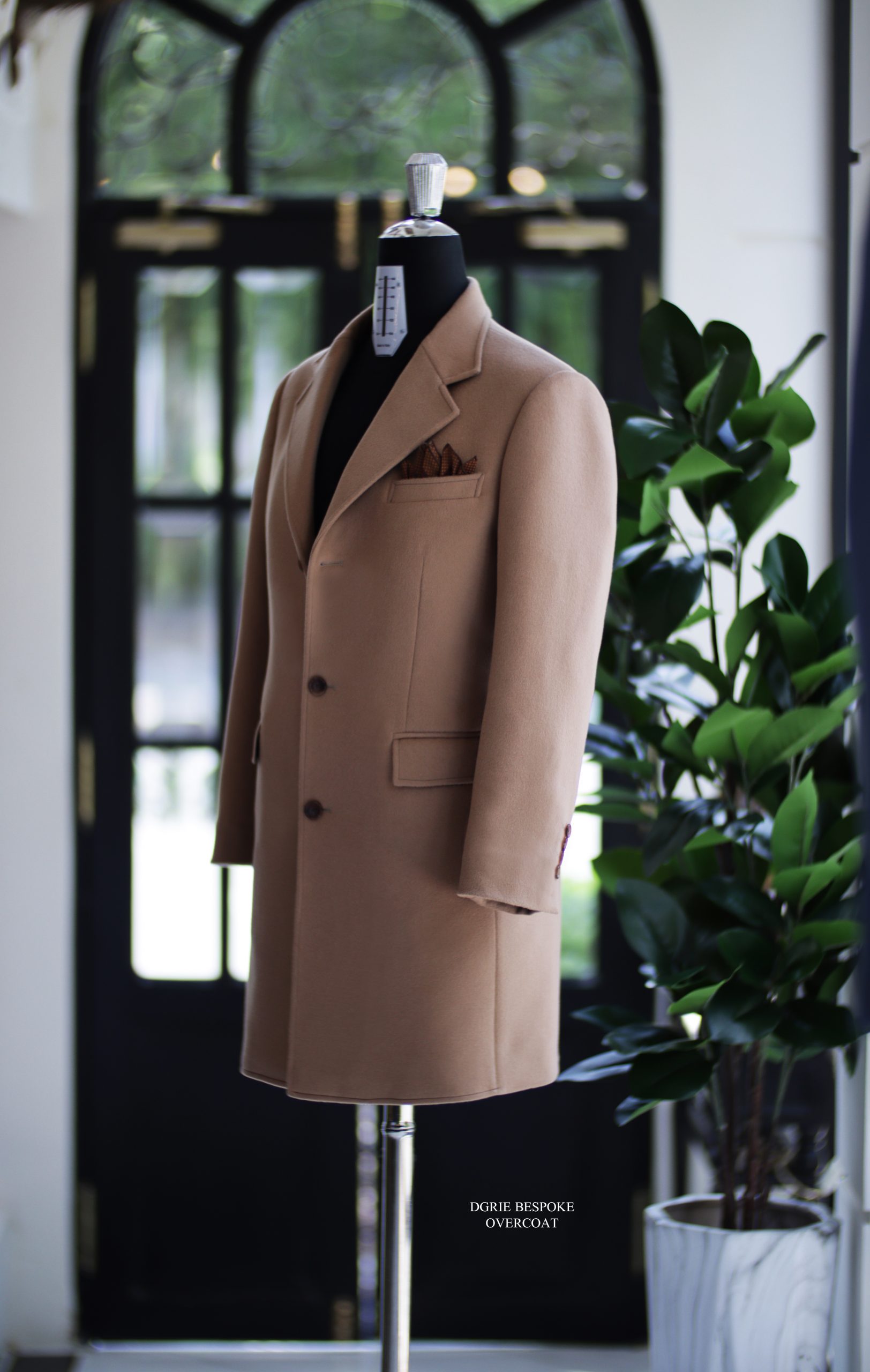ตัดเสื้อโค้ท สีครีม DGRIE Caramel Overcoat 100% Wool