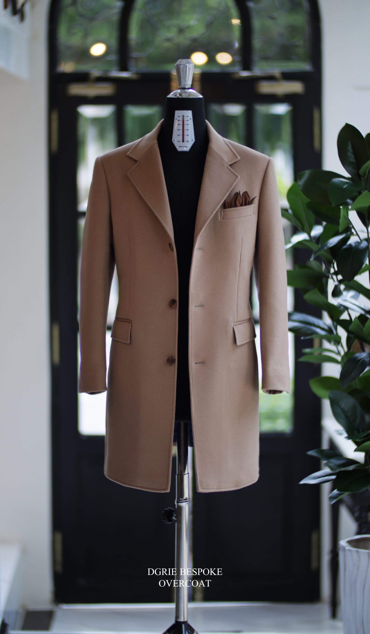 ตัดเสื้อโค้ท สีครีม DGRIE Caramel Overcoat 100% Wool