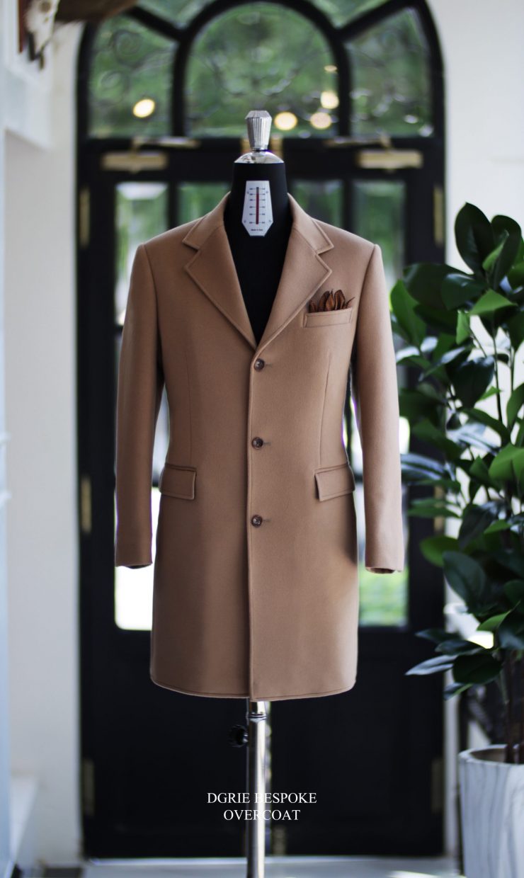 ตัดเสื้อโค้ท สีครีม DGRIE Caramel Overcoat 100% Wool