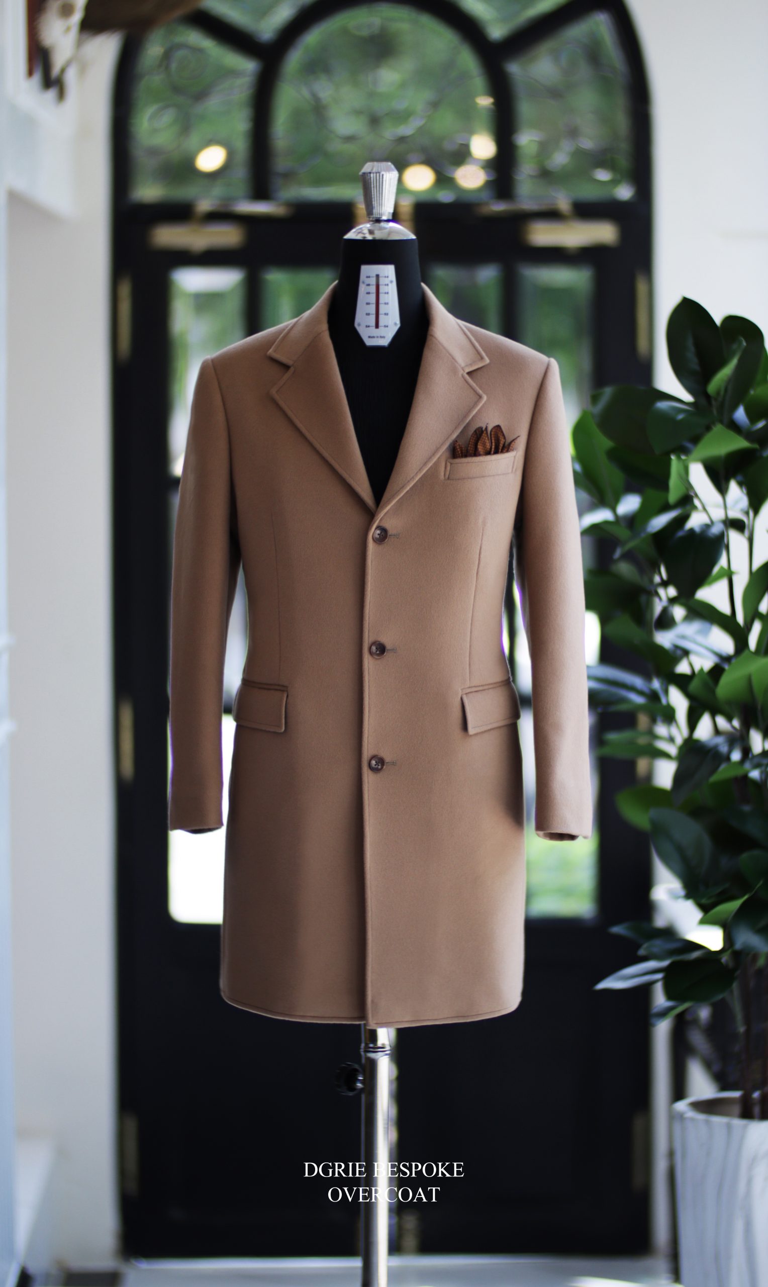 ตัดเสื้อโค้ท สีครีม DGRIE Caramel Overcoat 100% Wool