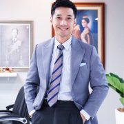 เสื้อสูทสีเทา ปกวินเทจ Classic Smart Light Grey Peak lapel