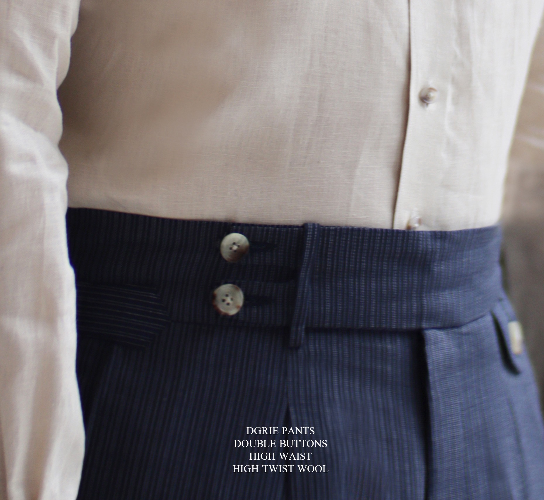 DGRIE PANTS Classic High Twist Wool Pants