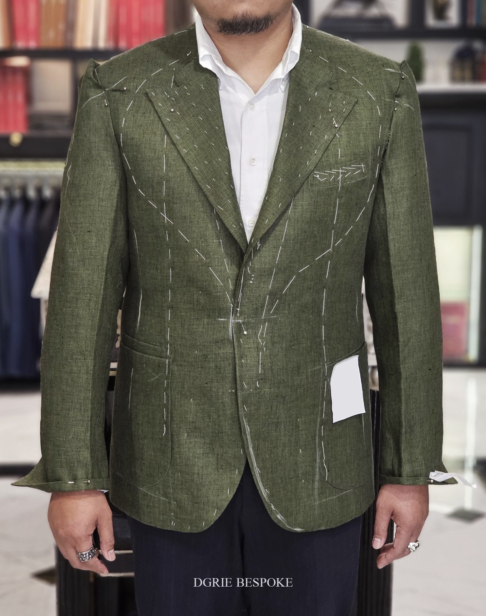 IMG_2896 copy ตัดสูทลินิน Green Classic Linen Sport Jacket