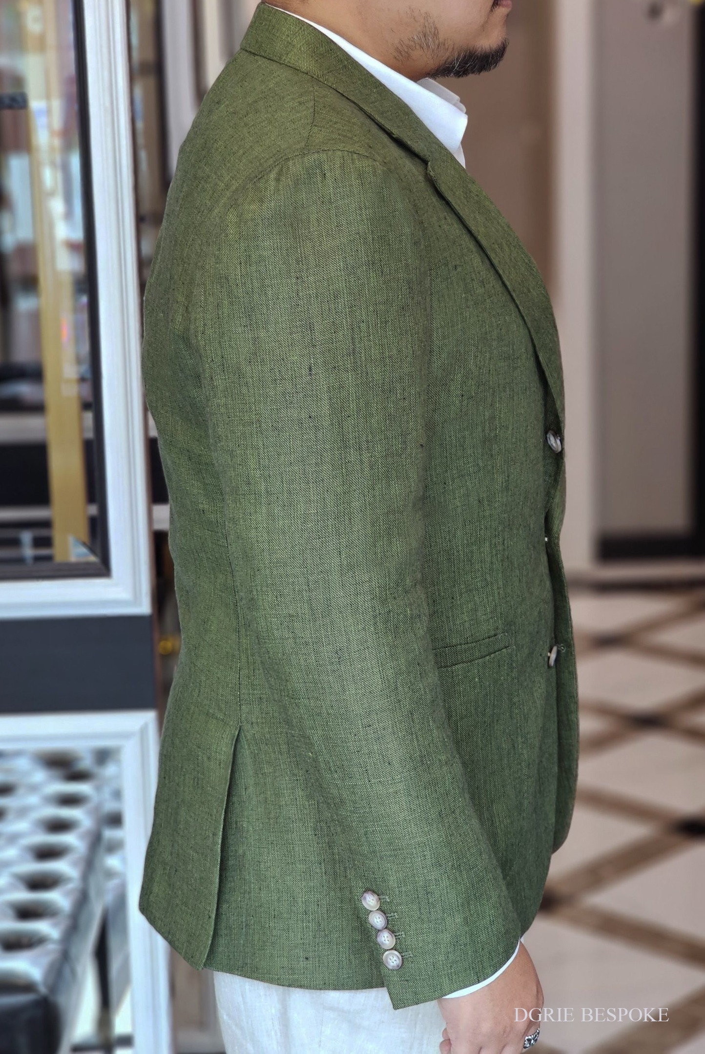 IMG_2868 copy ตัดสูทลินิน Green Classic Linen Sport Jacket
