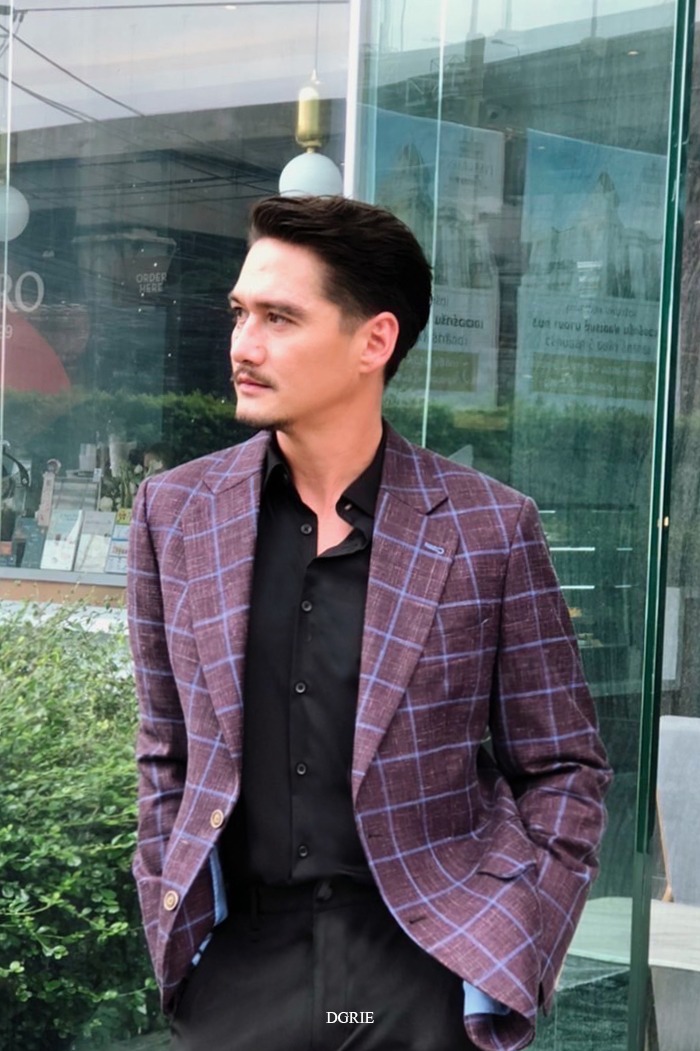 เกมรักทรยศ อนันดา ในบทบาท อธิน Red Wine Silk Jacket