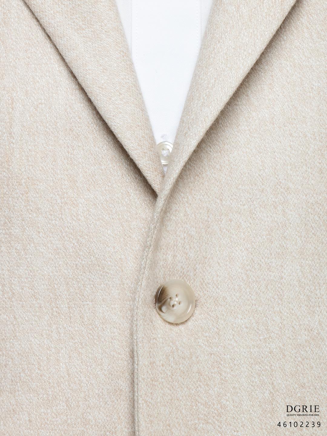 เสื้อสูทผ้าวูล สีครีม Beige Two Tone Flannal Wool Gold Leaf Jacket