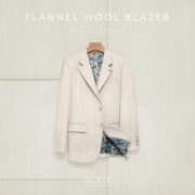 เสื้อสูทผ้าวูล สีครีม Beige Two Tone Flannal Wool Gold Leaf Jacket