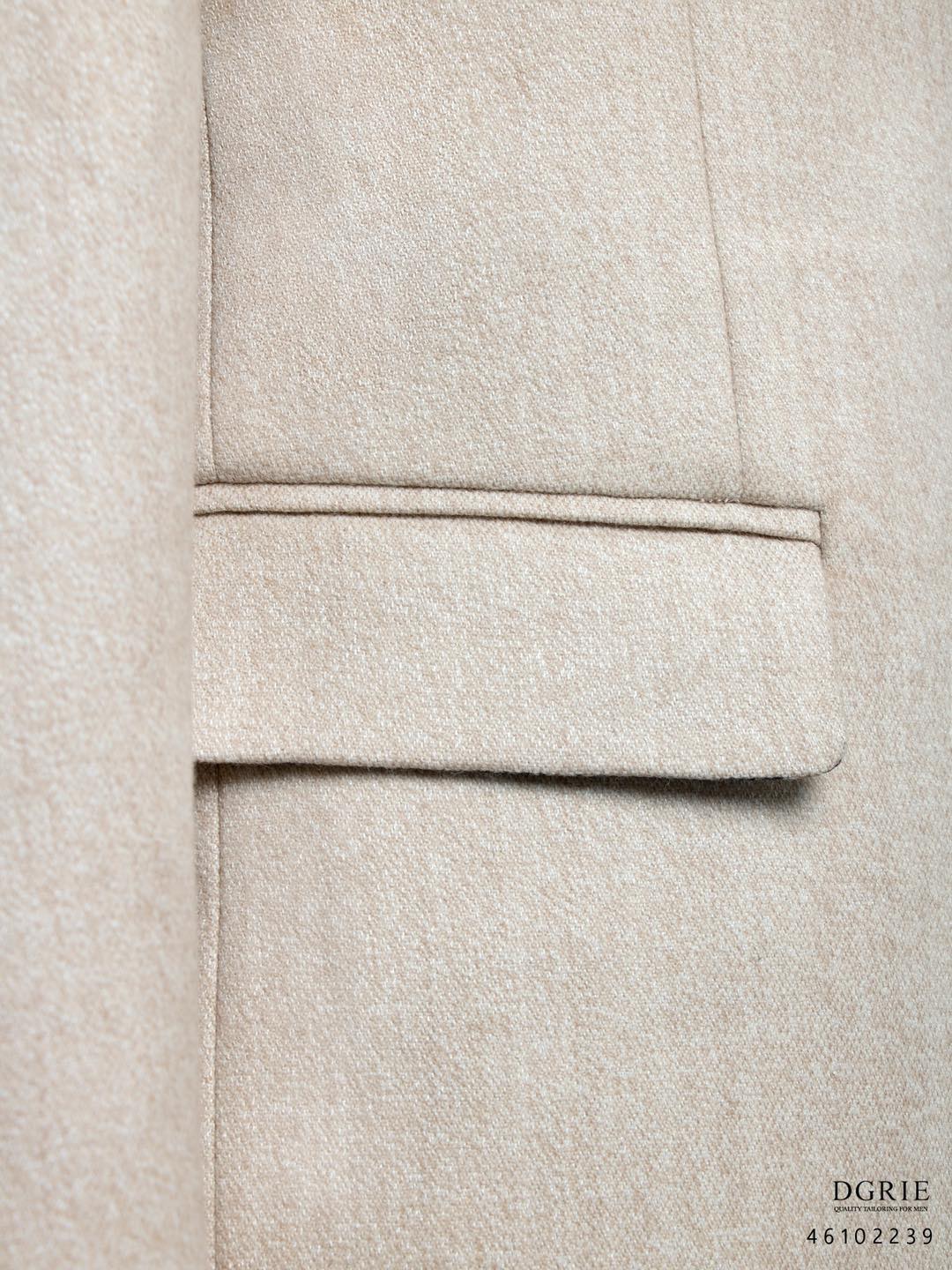 เสื้อสูทผ้าวูล สีครีม Beige Two Tone Flannal Wool Gold Leaf Jacket