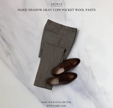 กางเกงสีน้ำตาล Shadow Gray Coin Pocket W/G Wool Pants