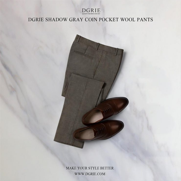 กางเกงสีน้ำตาล Shadow Gray Coin Pocket W/G Wool Pants 2 กางเกงสีน้ำตาล Shadow Gray Coin Pocket W/G Wool Pants